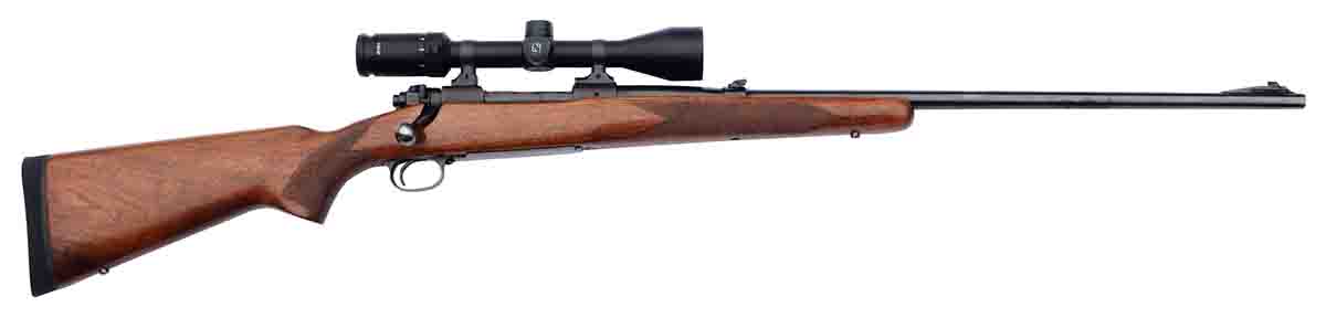 Pre-’64 Winchester Model 70, circa 1950, in 300 H&H has a 26-inch barrel. It’s fitted with a Zeiss Terra 3X 3-9x 42mm scope.